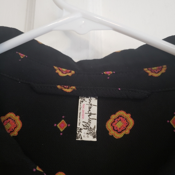 Intimately Free People Oversized Paisley Button Down Tunic Shirt - Picture 5 of 7